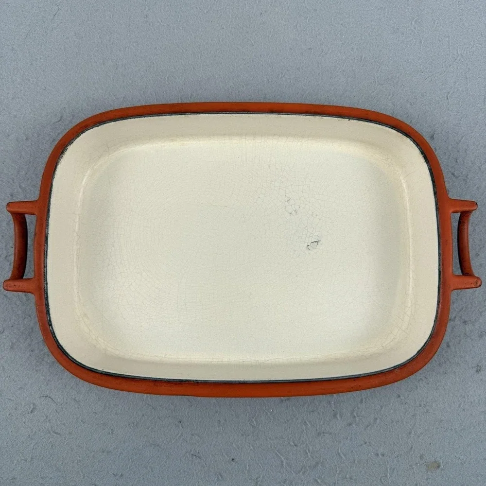Dansk Orecast Rectangular Skillet Lid Baker‎ Orange Quistgaard JHQ As-Is